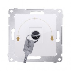 Вимикач з ключем на три положення Simon Premium Білий (DWZK.01/11)